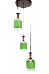 Люстра Подвесная SVLIGHT трехламповая 8701+063/3 зеленый